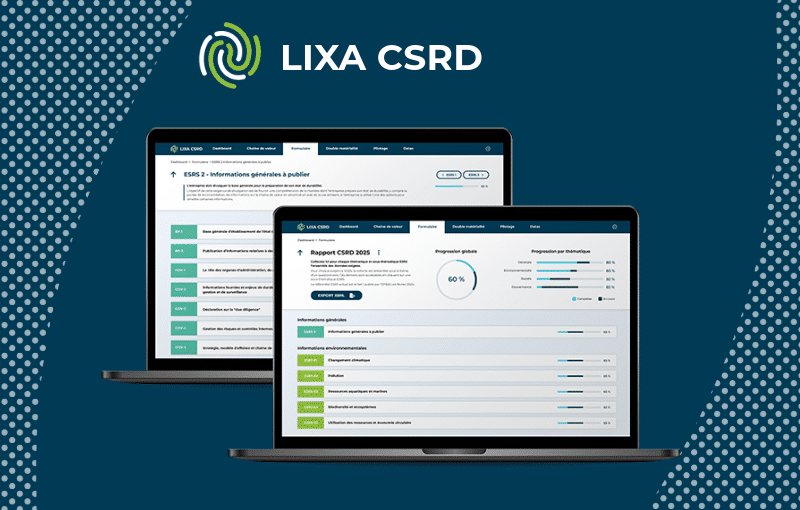 Mock up de la solution Lixa CSRD